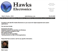 Tablet Screenshot of hawkselectronics.com